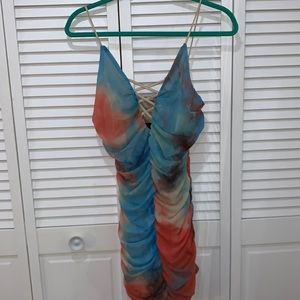 Fashion Nova Tie Dye Mini Dress